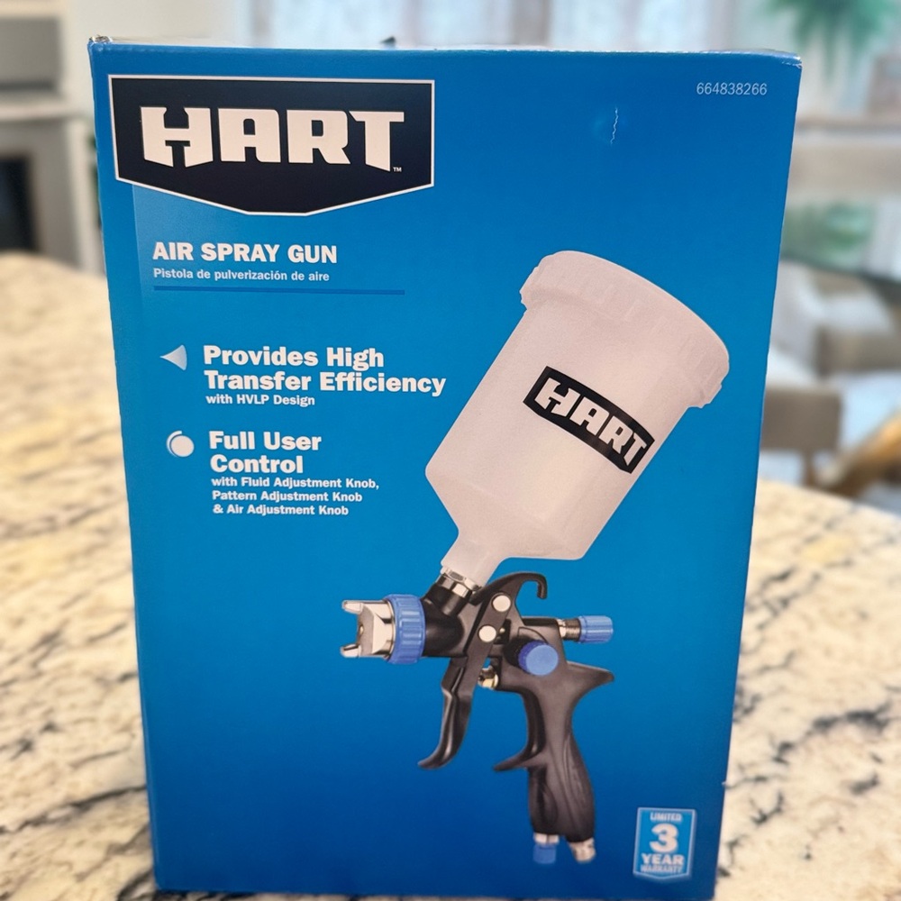 HART Gravity-Feed Air Spray Gun with 500ml Cup Capacity. NEW !!!